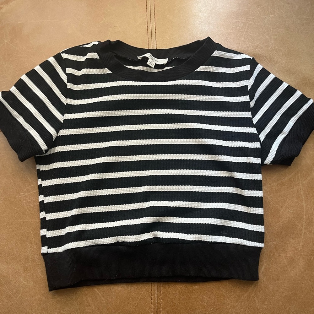 Striped Cropped Nautical Tee